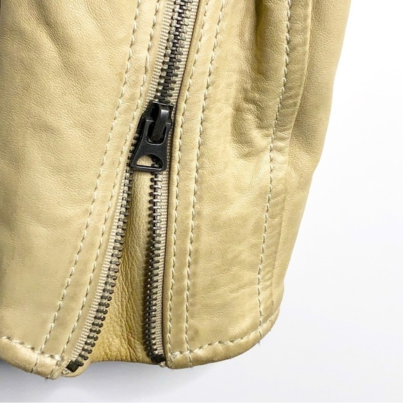 BUFFALO David Bitton tan leather Moto jacket - Picture 7 of 15